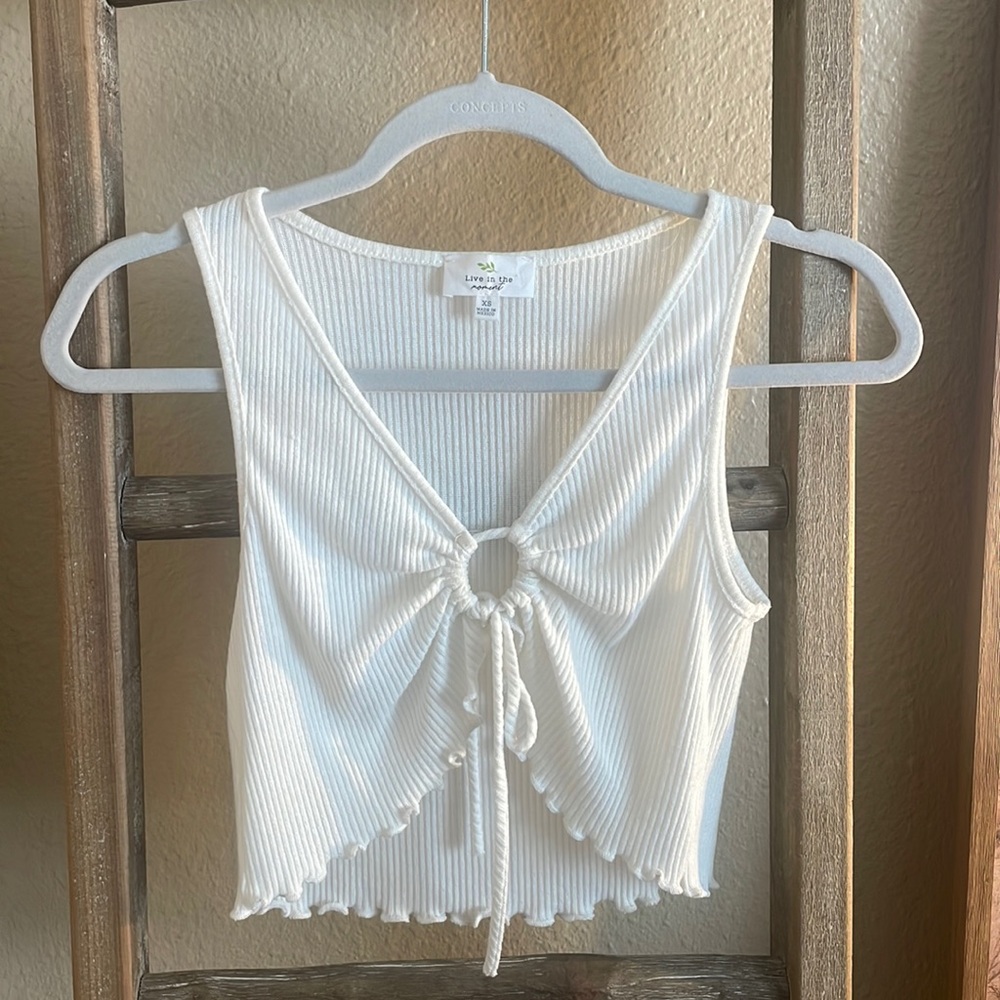 Soft white crop top
